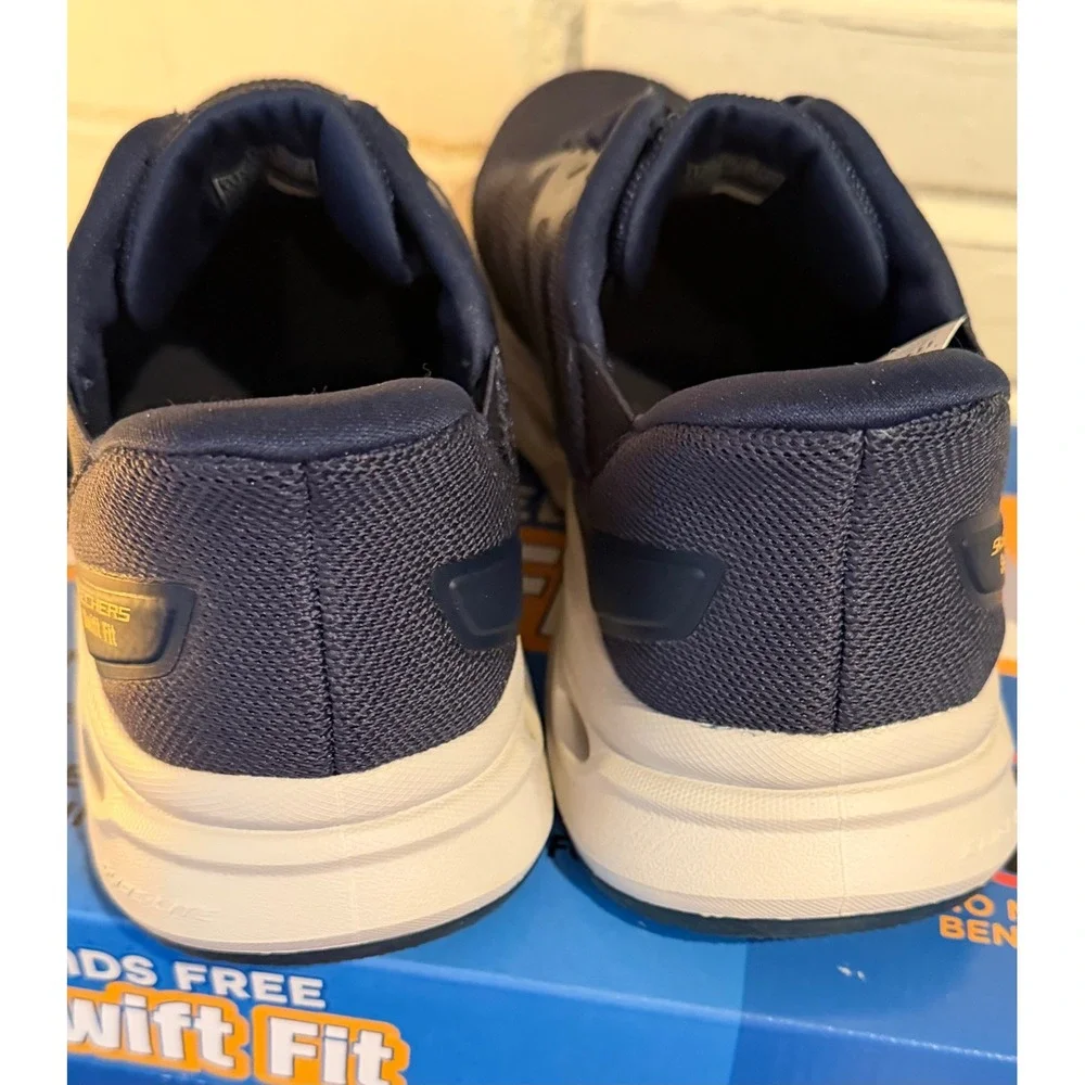 Skechers Mens Hands Free Slip-ins Glide-Step Swift Fit Navy Blue Shoes •11• Walk